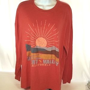 Wild Fabel Women's Desert Valley California Orange Long Sleeve Shirt Size Medium